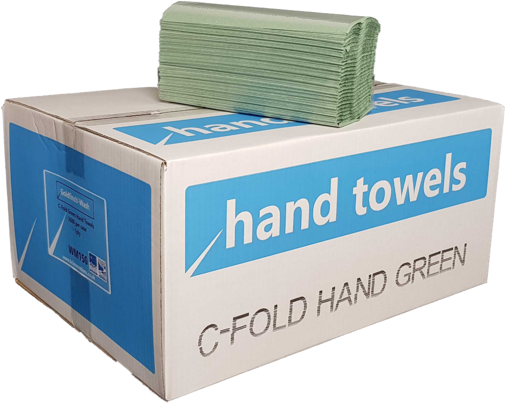 Folded Hand Towels Blue, Green & White Buy Now HC Innovations Ltd